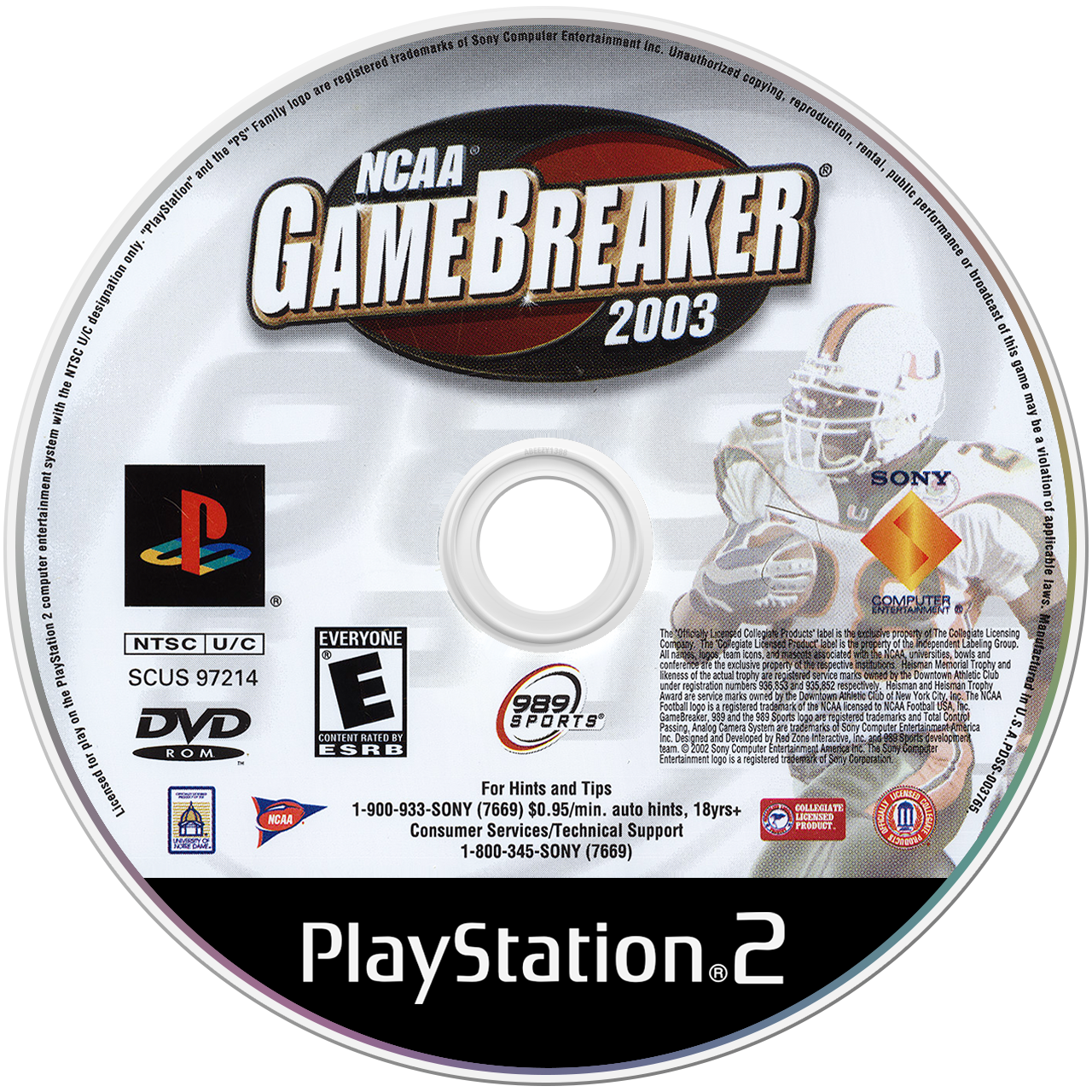 NCAA GameBreaker 2003 media 5 for Playstation 2